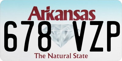 AR license plate 678VZP