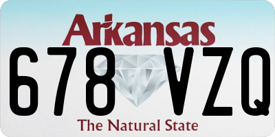 AR license plate 678VZQ