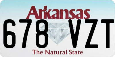 AR license plate 678VZT