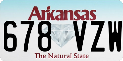 AR license plate 678VZW