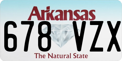 AR license plate 678VZX