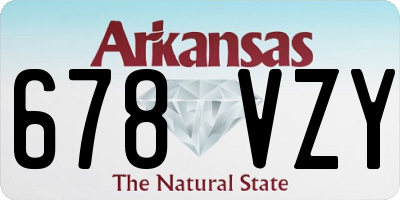 AR license plate 678VZY