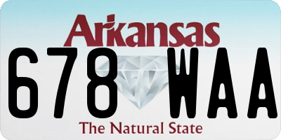 AR license plate 678WAA