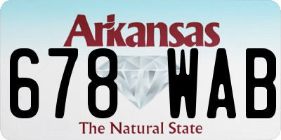 AR license plate 678WAB