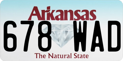 AR license plate 678WAD