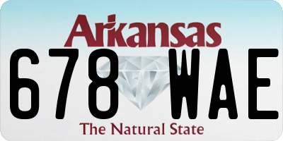 AR license plate 678WAE