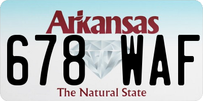 AR license plate 678WAF