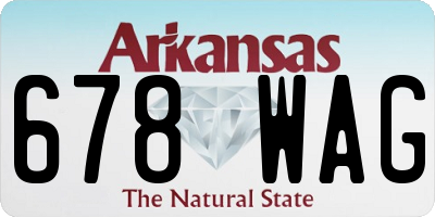 AR license plate 678WAG