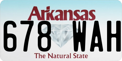 AR license plate 678WAH