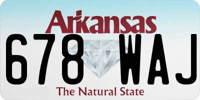 AR license plate 678WAJ