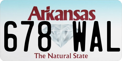 AR license plate 678WAL