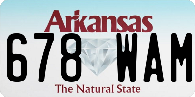AR license plate 678WAM