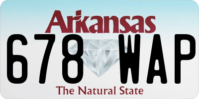 AR license plate 678WAP