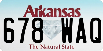 AR license plate 678WAQ