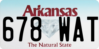 AR license plate 678WAT