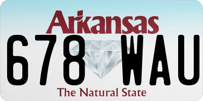 AR license plate 678WAU