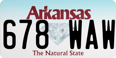 AR license plate 678WAW
