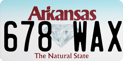 AR license plate 678WAX