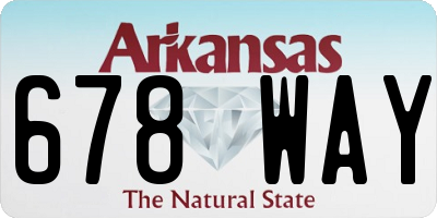 AR license plate 678WAY