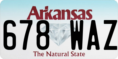 AR license plate 678WAZ