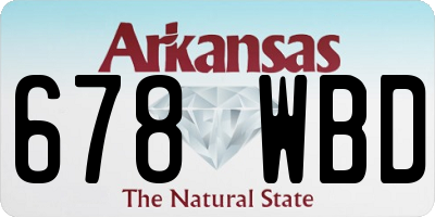 AR license plate 678WBD