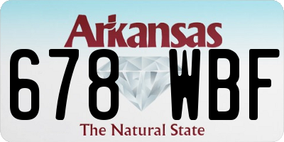 AR license plate 678WBF