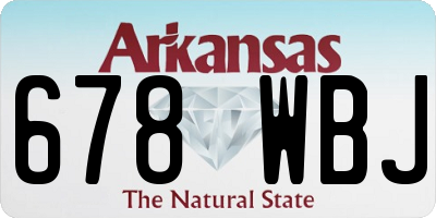AR license plate 678WBJ