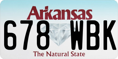 AR license plate 678WBK