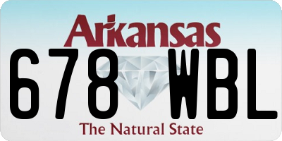 AR license plate 678WBL