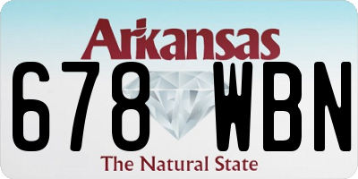 AR license plate 678WBN