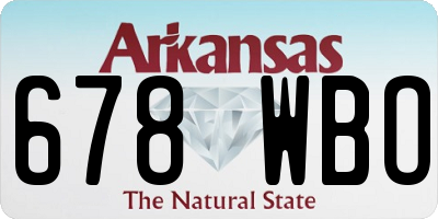 AR license plate 678WBO