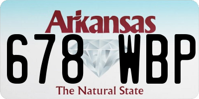 AR license plate 678WBP