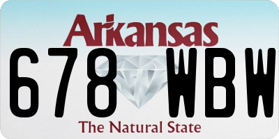 AR license plate 678WBW