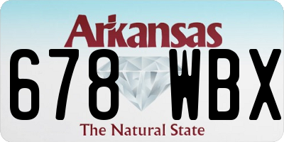 AR license plate 678WBX