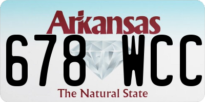 AR license plate 678WCC