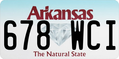 AR license plate 678WCI