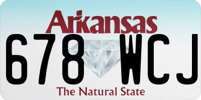 AR license plate 678WCJ