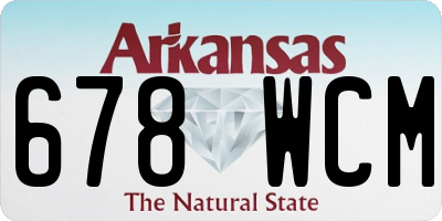 AR license plate 678WCM