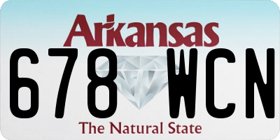 AR license plate 678WCN