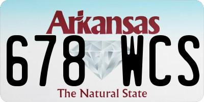 AR license plate 678WCS