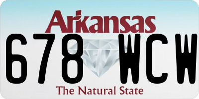 AR license plate 678WCW