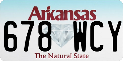 AR license plate 678WCY