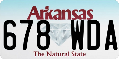 AR license plate 678WDA