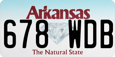 AR license plate 678WDB