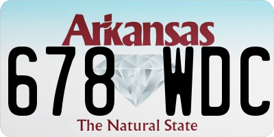 AR license plate 678WDC