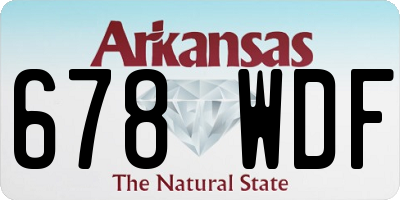AR license plate 678WDF
