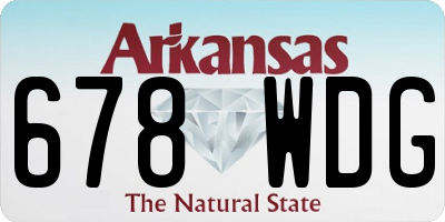 AR license plate 678WDG