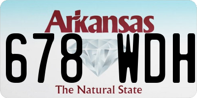 AR license plate 678WDH