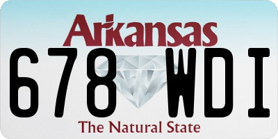 AR license plate 678WDI