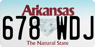 AR license plate 678WDJ
